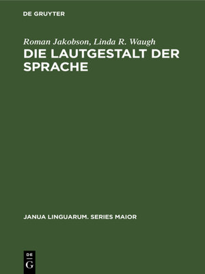 cover image of Die Lautgestalt der Sprache